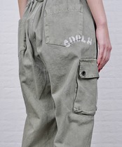 【ATELIER LINE】ハンドペイントクロップドカーゴパンツ　CQ-48093H