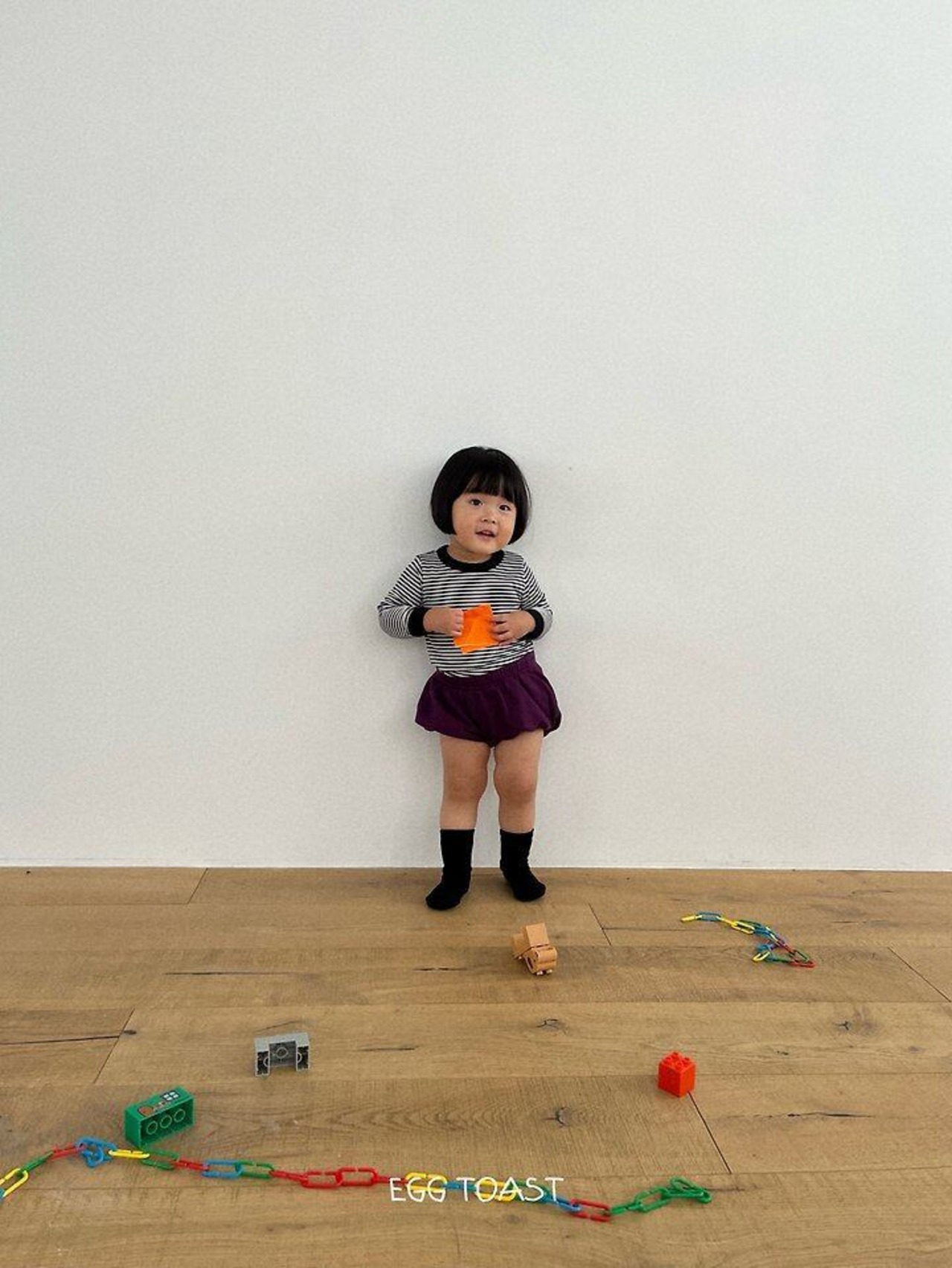 【取寄】EGG TOAST ｜パンプキンパンツ（ワッフルフラワー）｜秋服｜韓国子供服｜26/AT