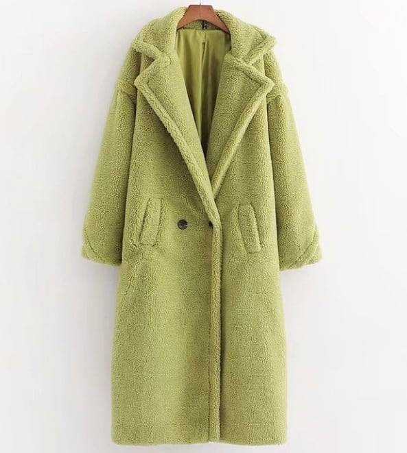 美品✨アニエスベー MANTEAU テディベア ボア ロングコート Mサイズ 緑 全10色【当店ダントツ1番人気】Teddy Bear Coat テディベアコート