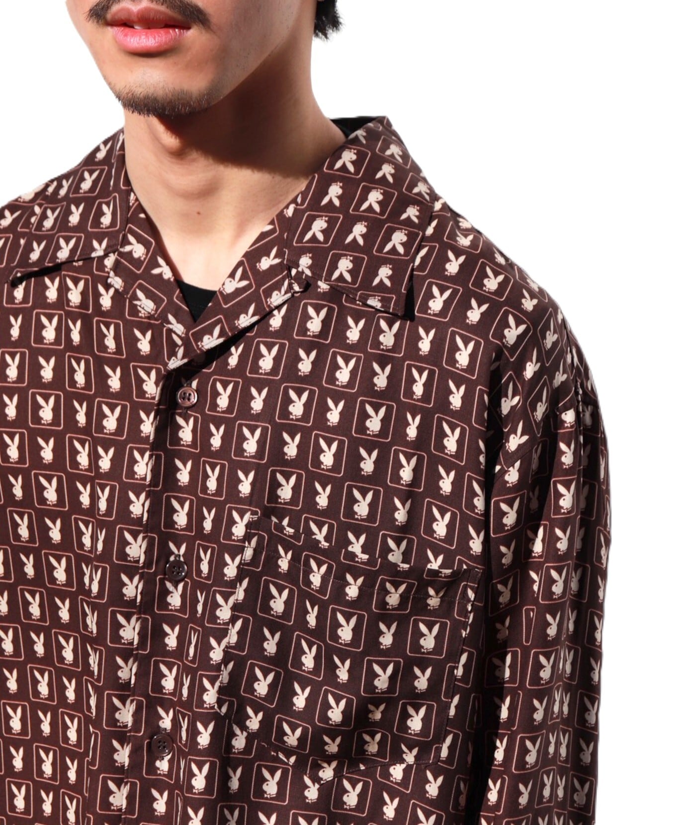 UNUSED / US2380 PLAYBOY × UNUSED CHECK SHIRT (BROWN) | AfterSchool