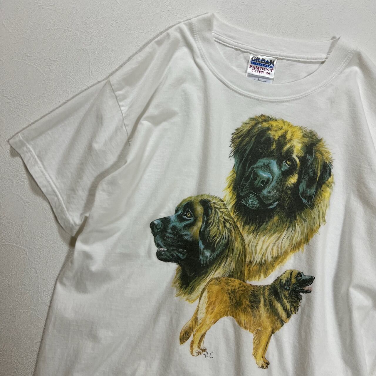 90s~00s レオンベルガー 犬 アニマル Tシャツ ホワイト L 古着 | RUFFY