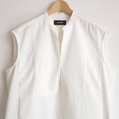 SINME ノースリーブロングシャツ ホワイト