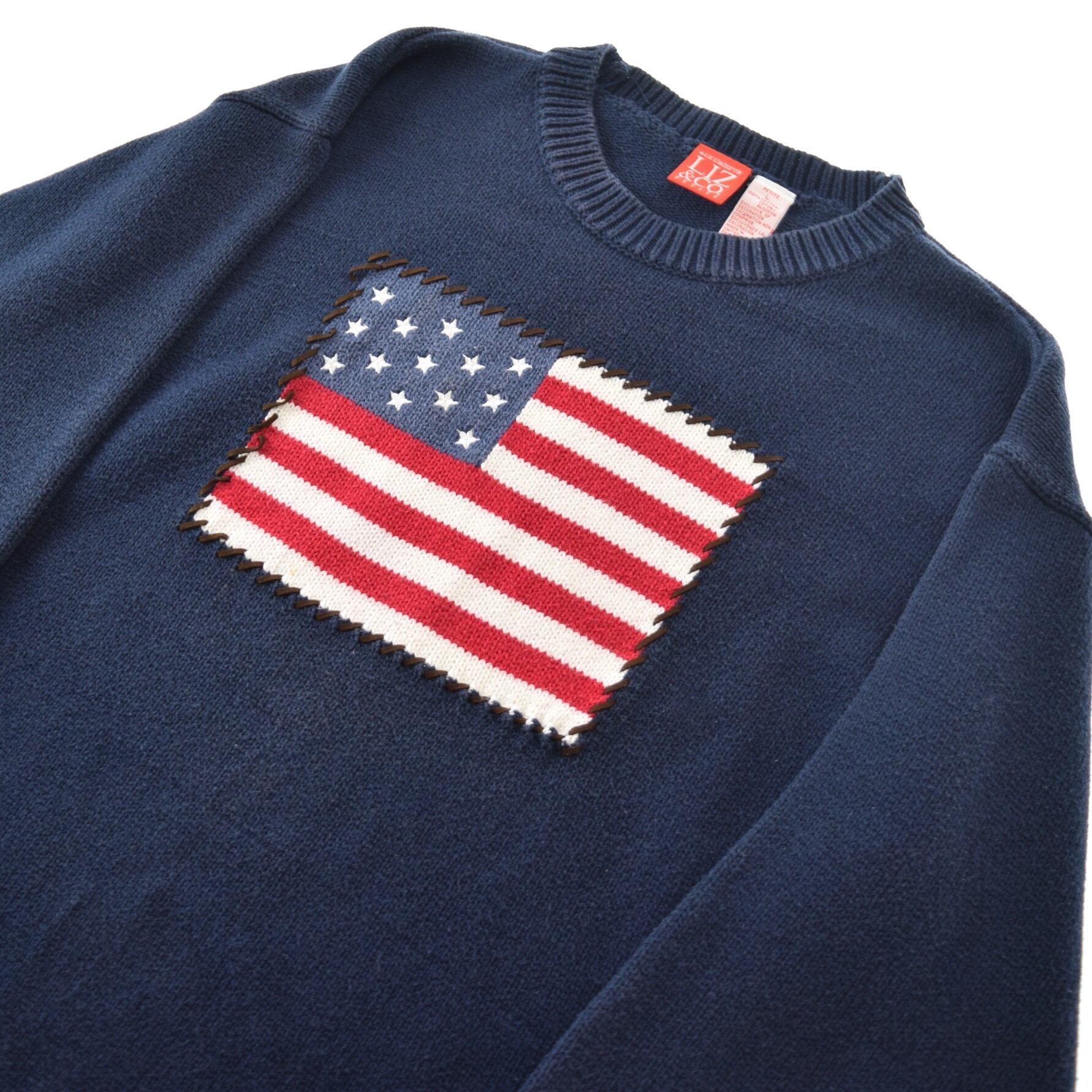 90s  Steve\u0026Barrysアメリカン国旗ニット