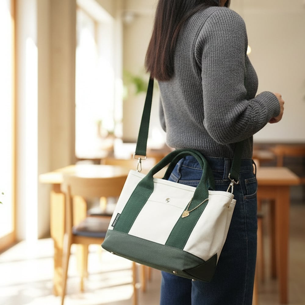 オリジナル2WAYトートバッグ ショルダーバッグ キャンバスバッグ 3つ