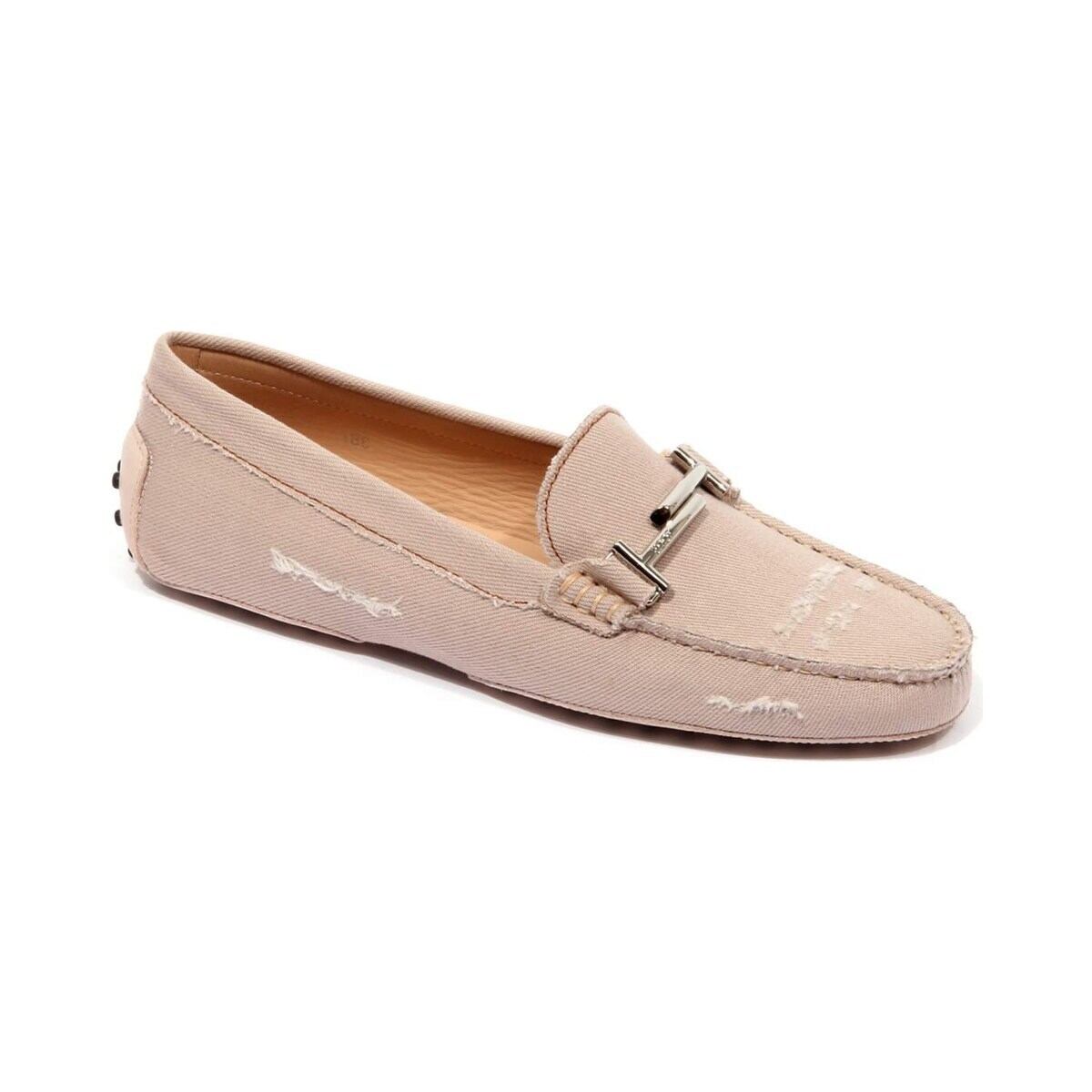 TOD'S トッズ レディース ローファー ファブリック ピンク