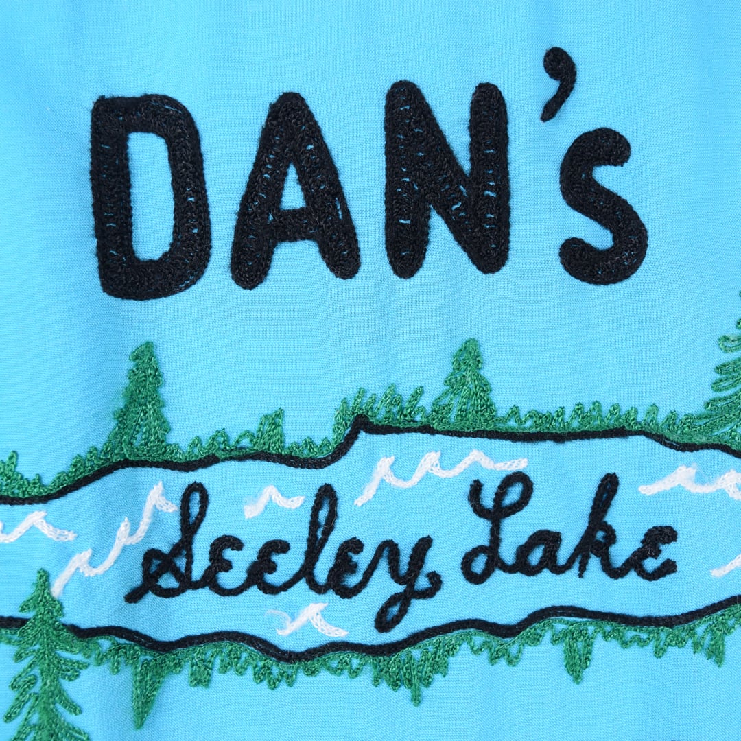 70s キングルイ チェーンステッチ デザイン刺繍 ヴィンテージ