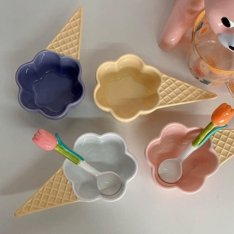 専用　アイスクリーム型食器　セット