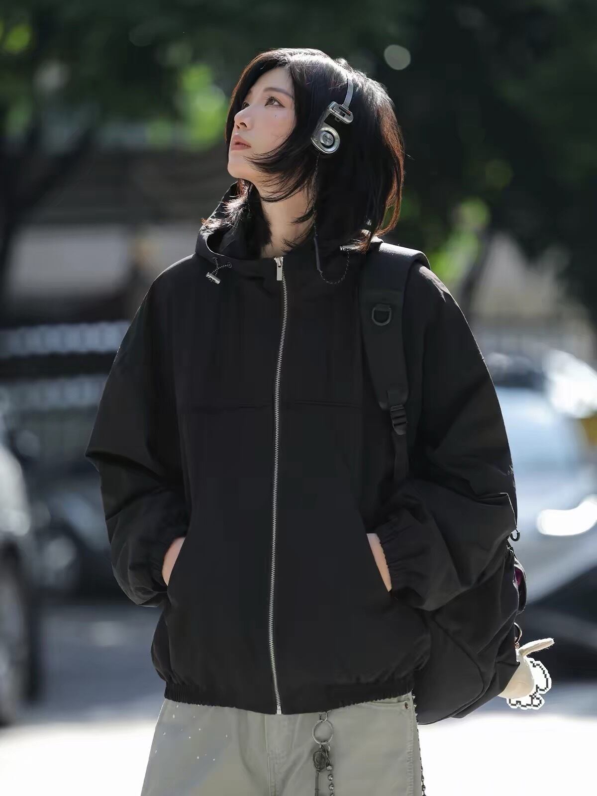 ドローコードスタンドカラーブルゾン / DRAWSTRING STAND COLLAR BLOUSON