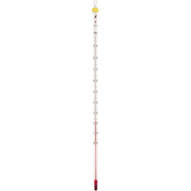 シンワ測定(Shinwa Sokutei) 棒状温度計 H-5S アルコール 赤液 0~100℃ 30cm バラ 72749