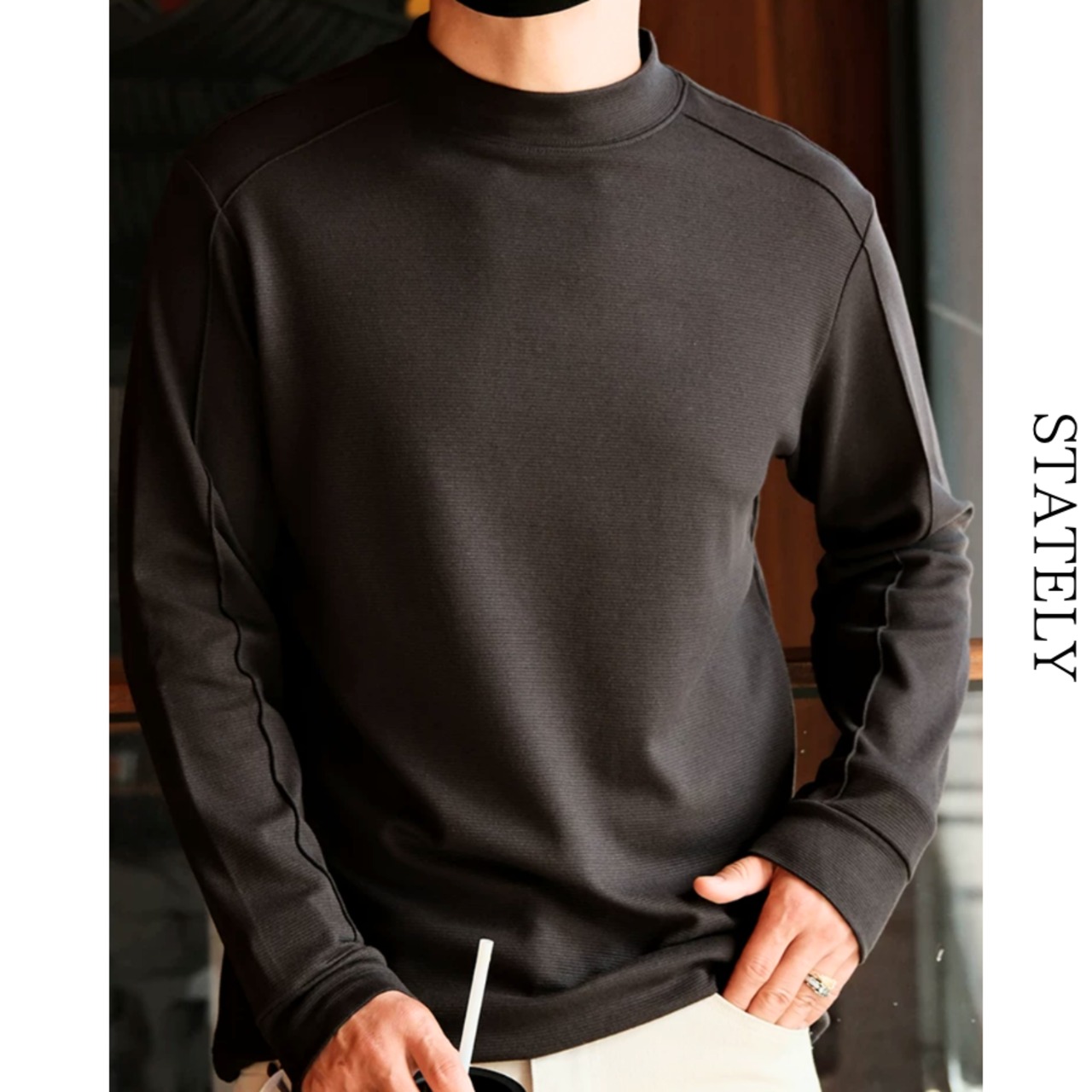 Urban Mockneck ストレッチトップス/5color_T77・画像14