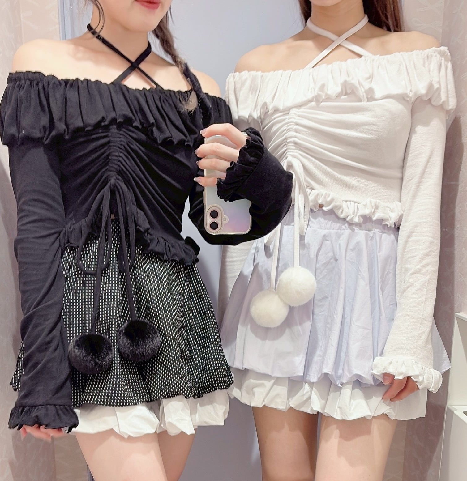 ぽんぽんオフショルトップス | lilLilly official webstore