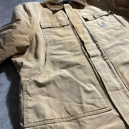 80-90s 星タグ USA製 carhartt ブラウン トラディショナルジャケット L 詳細写真6