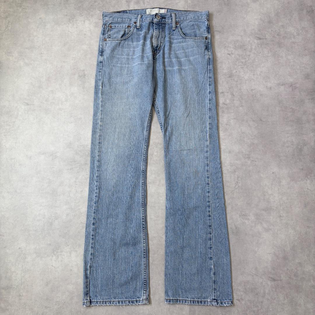 リーバイス527 Levis W32 フレア ブーツ 青 古着 ヒゲ 22227