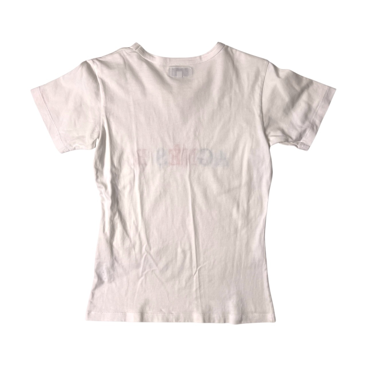 agnès b. アニエスベー ロゴ刺繍 半袖Tシャツ イ/ホワイト