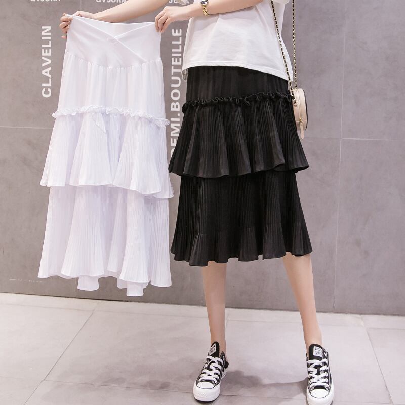 【新作】【送料無料】 8175＃AcrossVアジャスタブルベリーコットンマタニティスカートプリーツケーキスカート服妊婦春夏妊娠 スプリング 春物 サマー 夏物 AL expec351525123846