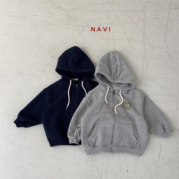 【予約】NAVI ポイントロゴジップアップパーカー 90~160