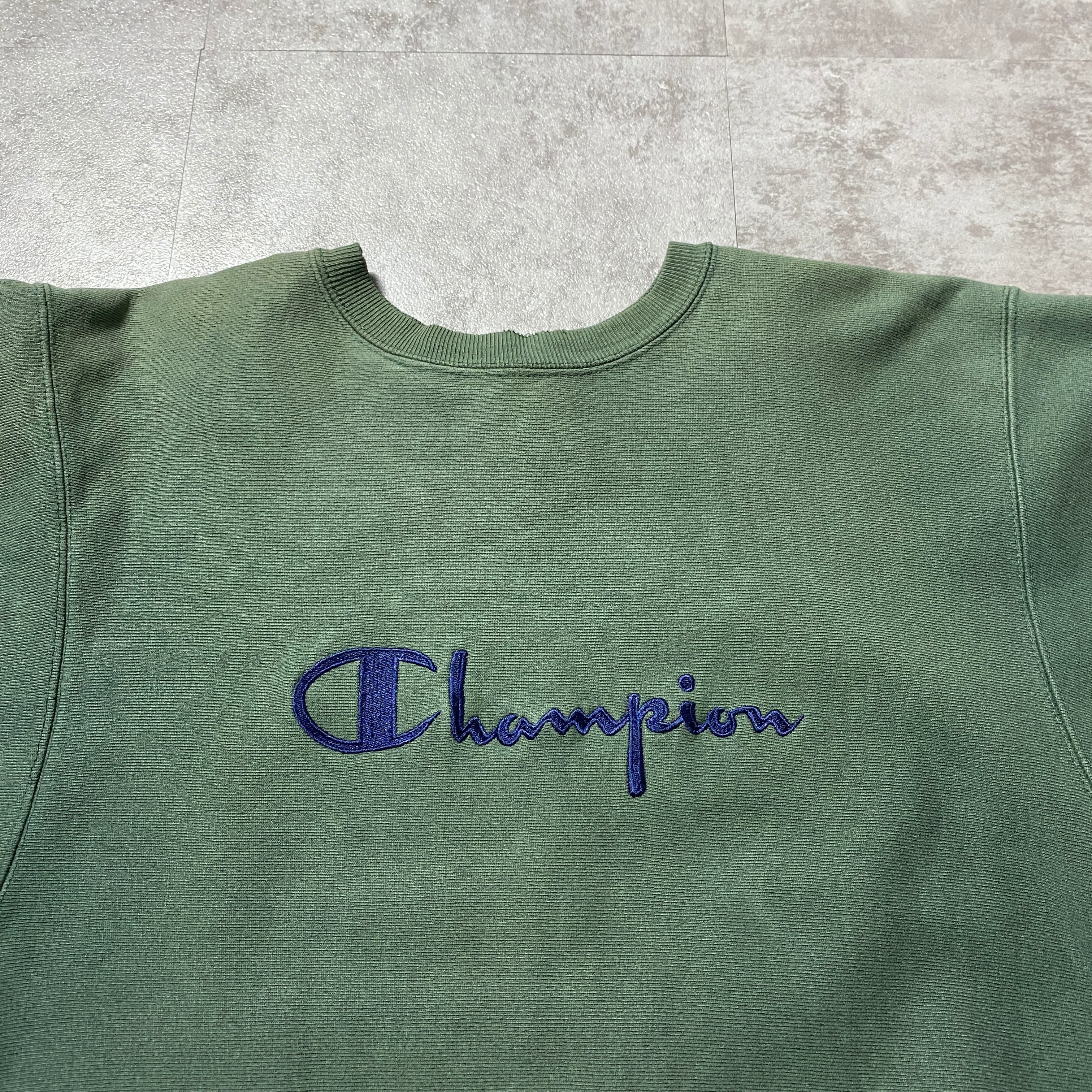 90s Championワシントン大 リバースウィーブ 刺繍タグ グリーン 90s Champion ワシントン大 リバースウィーブ 刺繍タグ グリーン