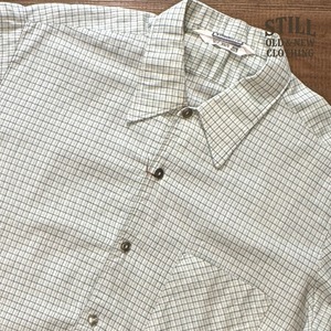 1970's  GERMAN CHECK SHIRT 【サイズ表記 39/0】   /  1970年代  ドイツ製 チェック柄シャツ