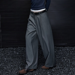 ストライプワイドレッグパンツ ・23373 ストライプワイドレッグパンツ ・23373