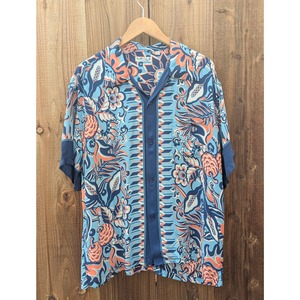 ［USED］SUN SURF SS39430 “FLOWER FIELD BORDER” Hawaiian Shirt / XXL