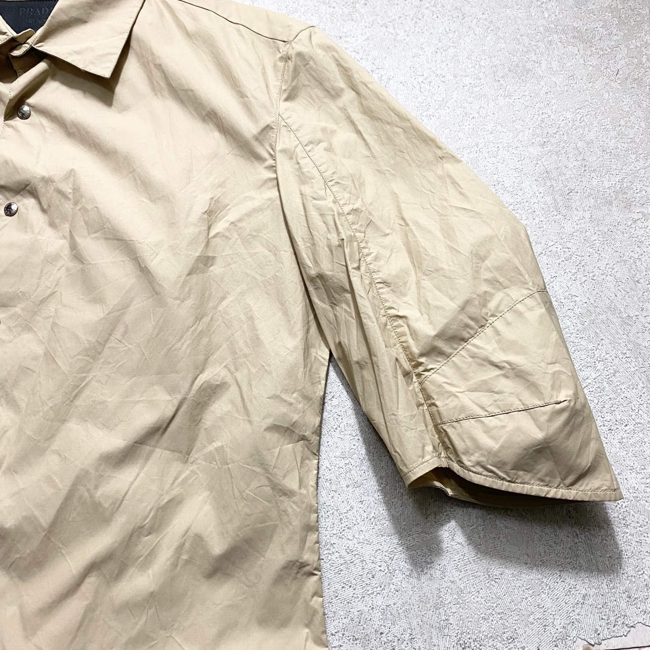 PRADA cotton × nylon half sleeves shirt