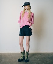 ハートロゴストライプスカーフCAP　CQ-48509