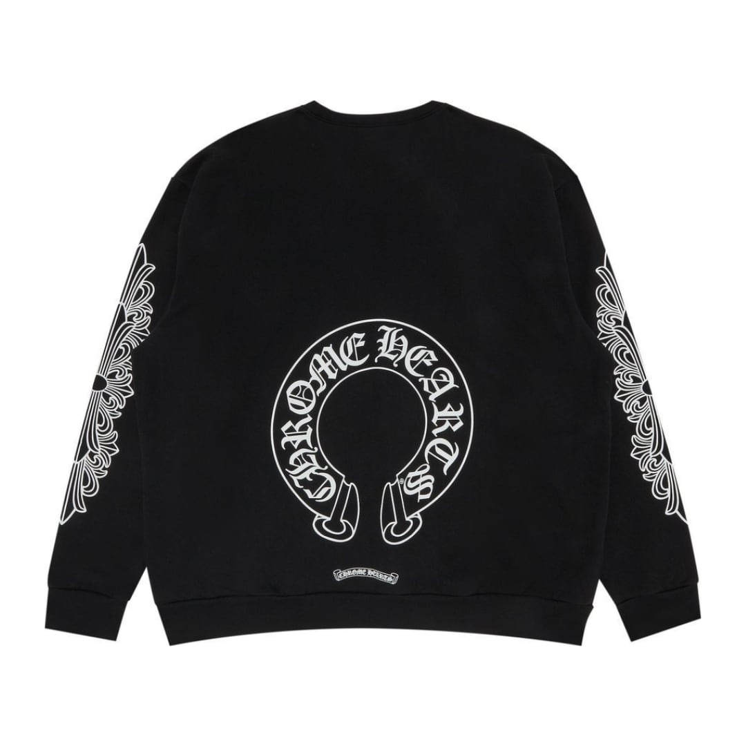 CHROME HEARTS ブラック ホースシュー スウェット
