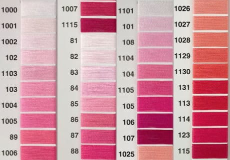 ウルトラポス120/2000m ピンク／レッド系(見本帳1-2列