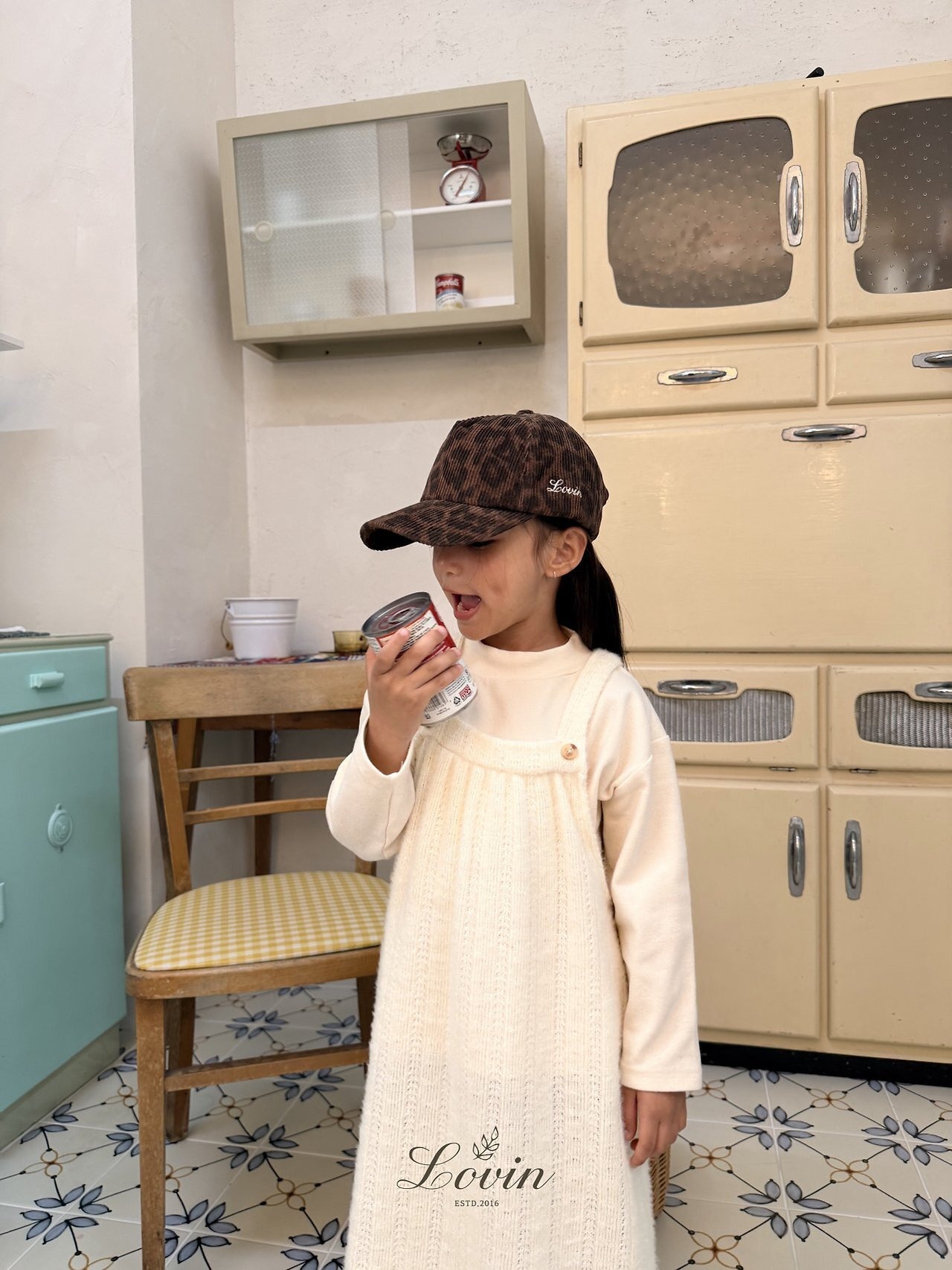 ラヴィン / Lovin / ミルクハーフネックTシャツ / 韓国子供服 / キッズ / 26winter〖取寄〗*XXS~XL*
