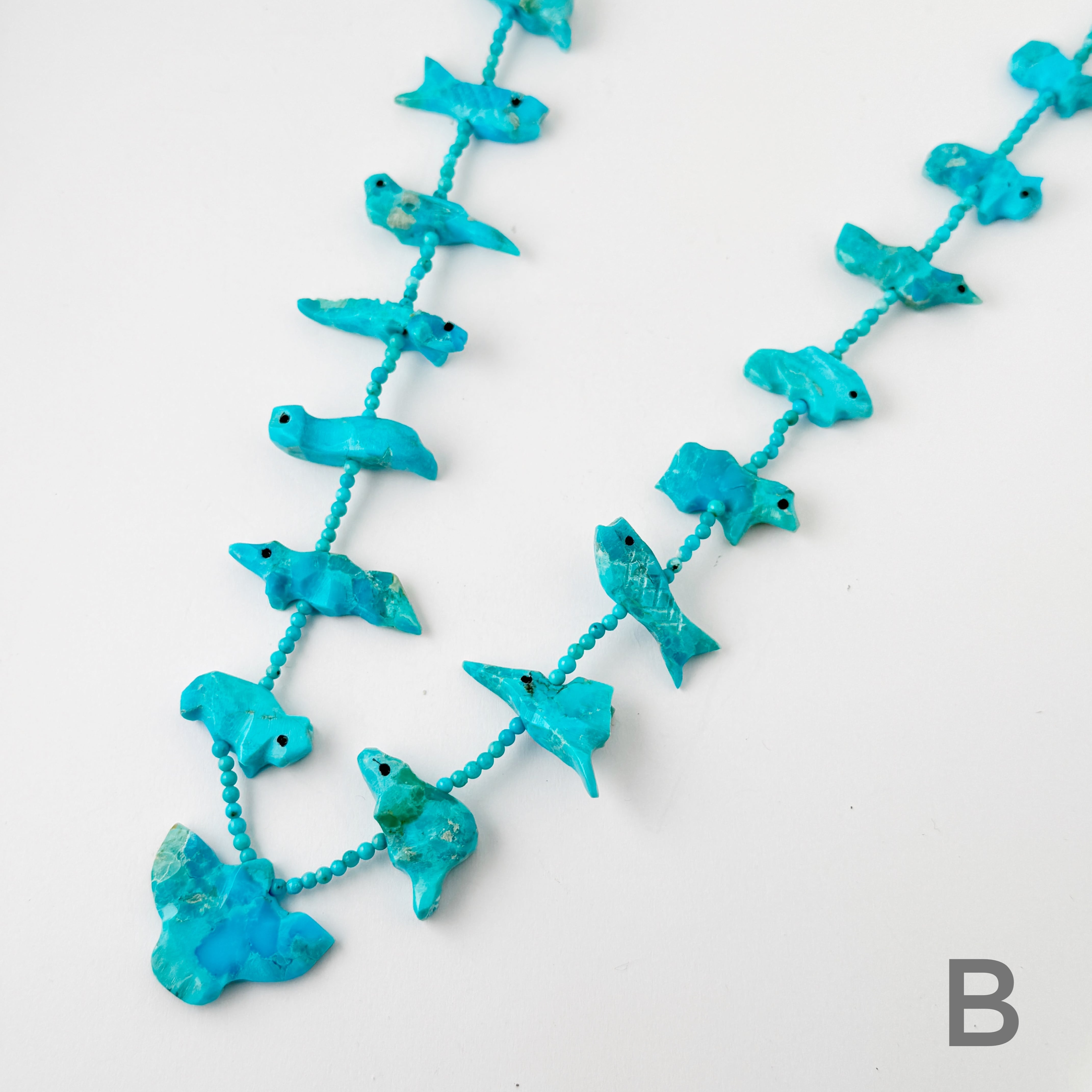 Indian Jewelry》 ターコイズ ボリューム フェティッシュネックレス 鳥
