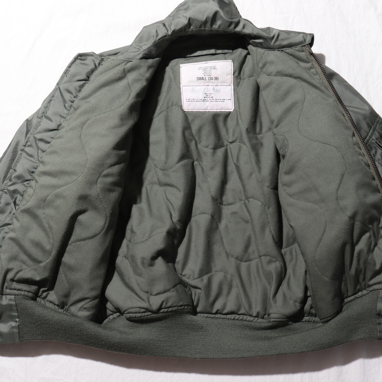 極美品 S 87年 SCOVILL CWU-45/P 米軍実物 フライトジャケット