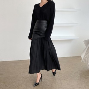 Patchwork High Waist Skirt / パッチワーク ハイ ウエスト スカート