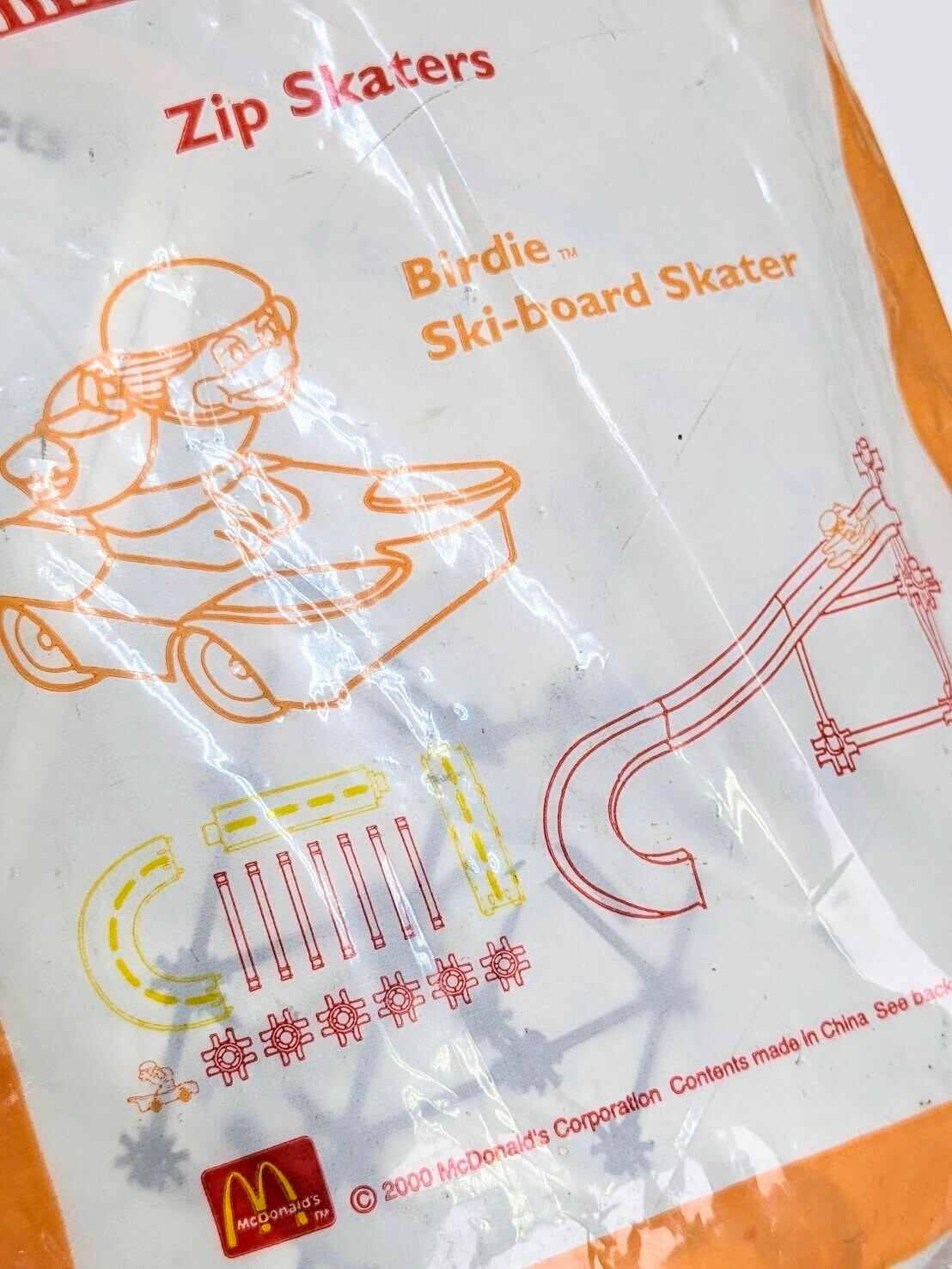 ☆VINTAGE JUNK☆  McDonald  2000年製 ★未開封★ Zip Skaters バーディー（スキー）【マクドナルド ミールトイ フィギュア 】〚アメリカン雑貨 アメトイ〛