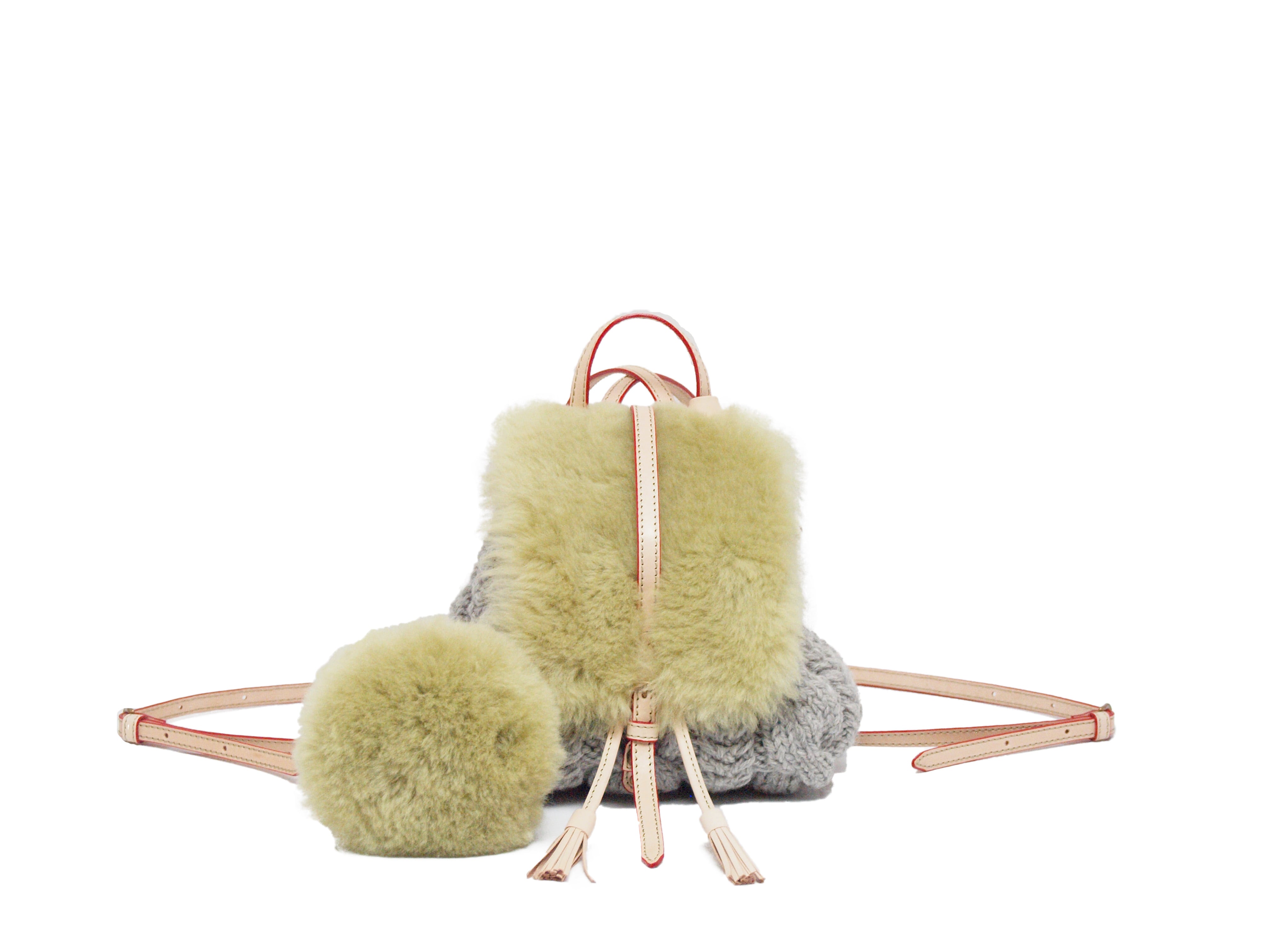 muku MONTEROSA 手編みニットムートンリュック muku MACARON | monterosa