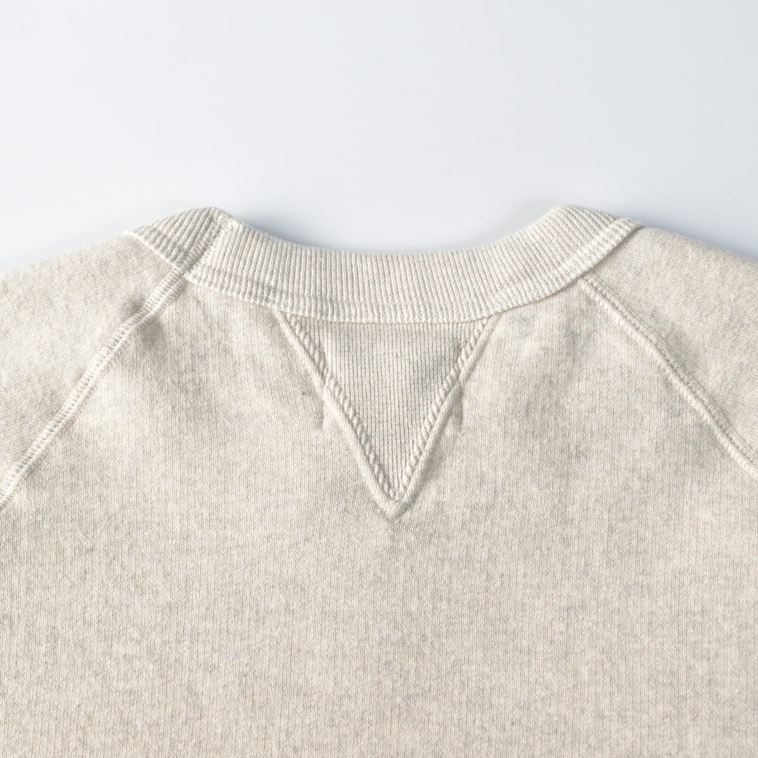 Kepani ケパニ ラフィー裏起毛 HARRIS-Ⅱ GUSSET CREW・オートミール【送料無料】