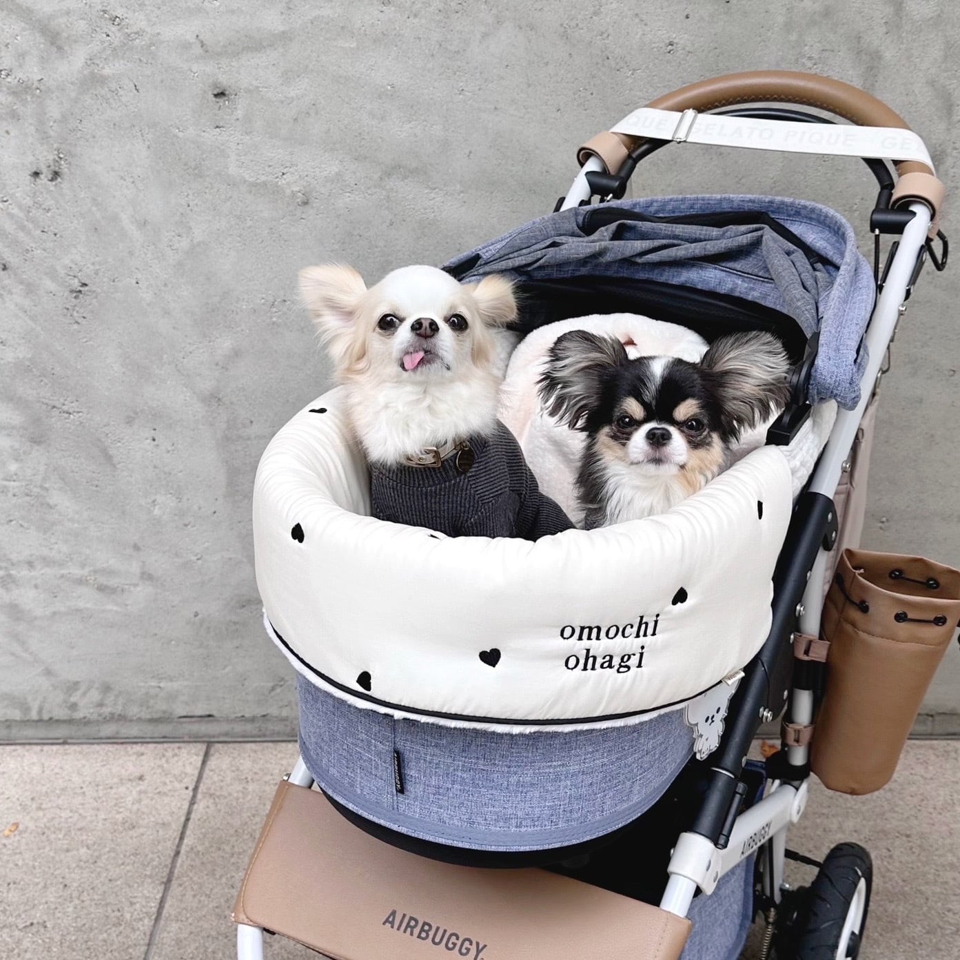 お名前刺繍対応]ハート刺繍あごのせクッション | warm