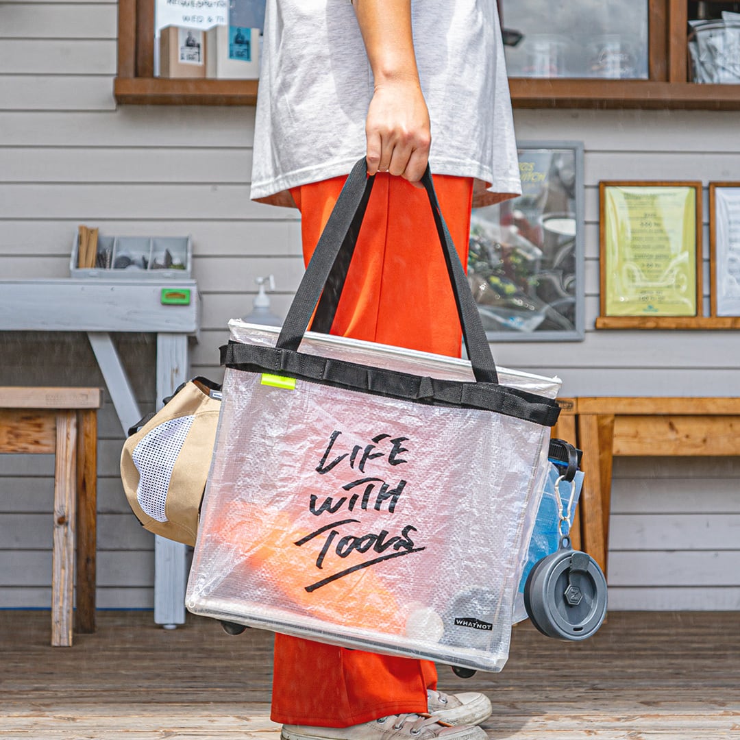 WHATNOT／ワンタッチバケット クリア（ONE TOUCH BUCKET CLEAR