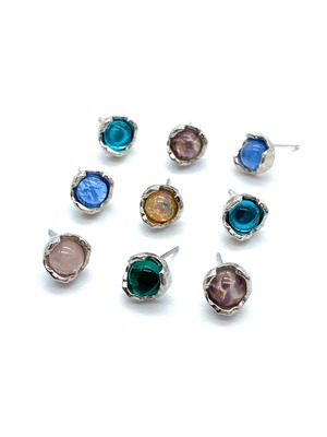 "in the rough" pierced earrings | silver925（1pc）