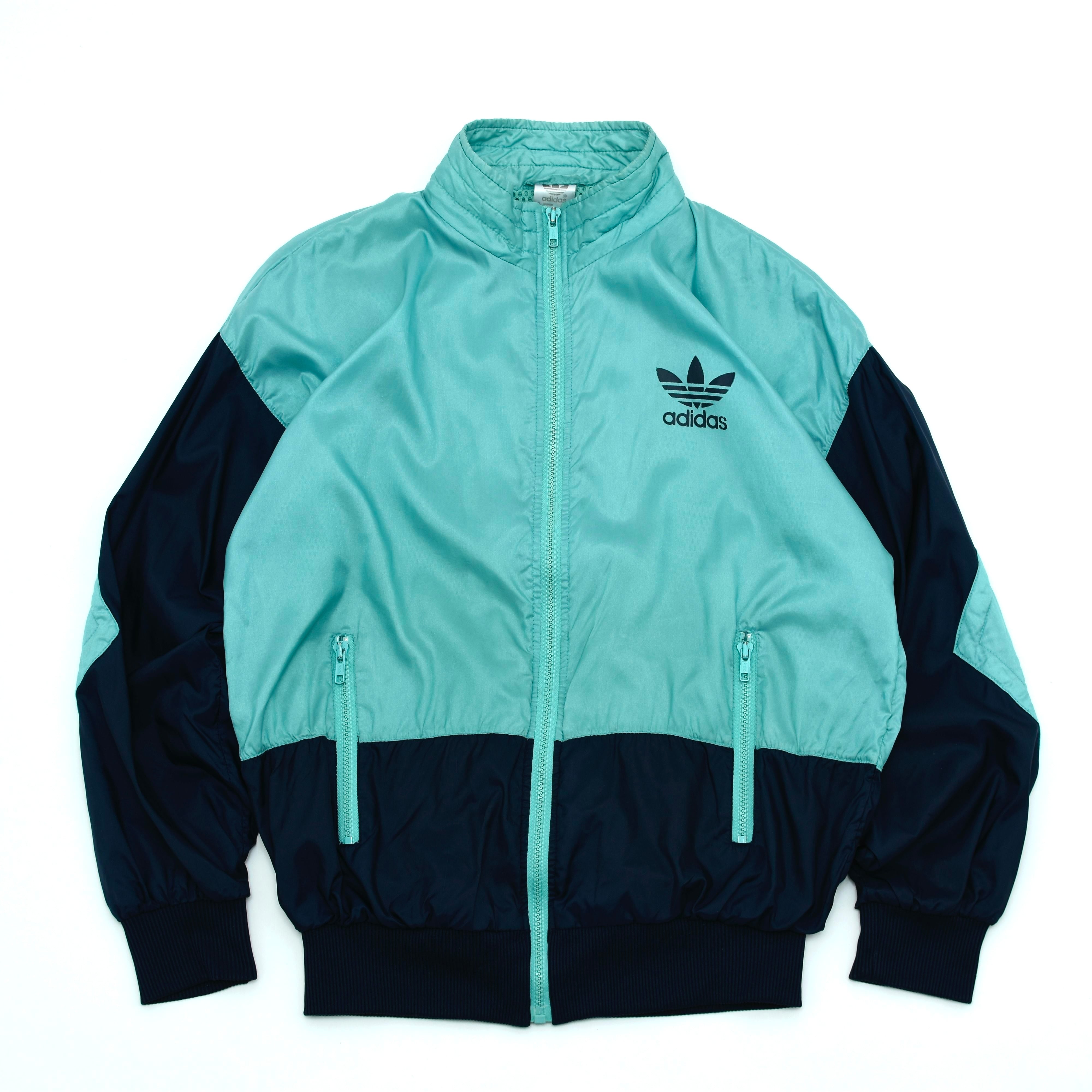 80s-90s adidas bicolor nylon trackjacket | 古着屋 grin days memory 【公式】古着通販  オンラインストア