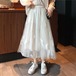 ✞ ストレッチメッシュ刺繍Aラインスカート 大人女子☆ エラスティック 伸縮 スウィート ✞ゴスロリ SM ミリ 甘ロリ クラロリ 和ロリ エレガント 黒ロリ 姫ロリ 華ロリ BB-BB66164744399