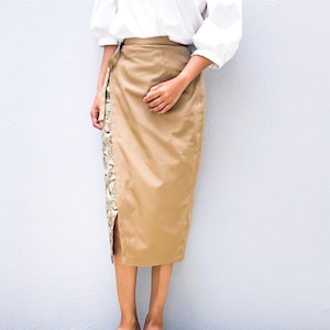 〈upcycle〉Kimono Wrap Skirt B