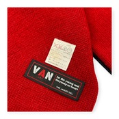VAN JAC ヴァンヂャケット ワッペン付き スクール マフラー /レッド×ネイビー×ホワイト