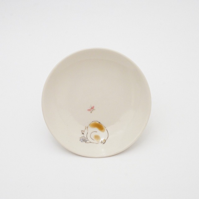 【陶彩工房Canoe】3.5寸丸皿　歌川国芳　猫　2