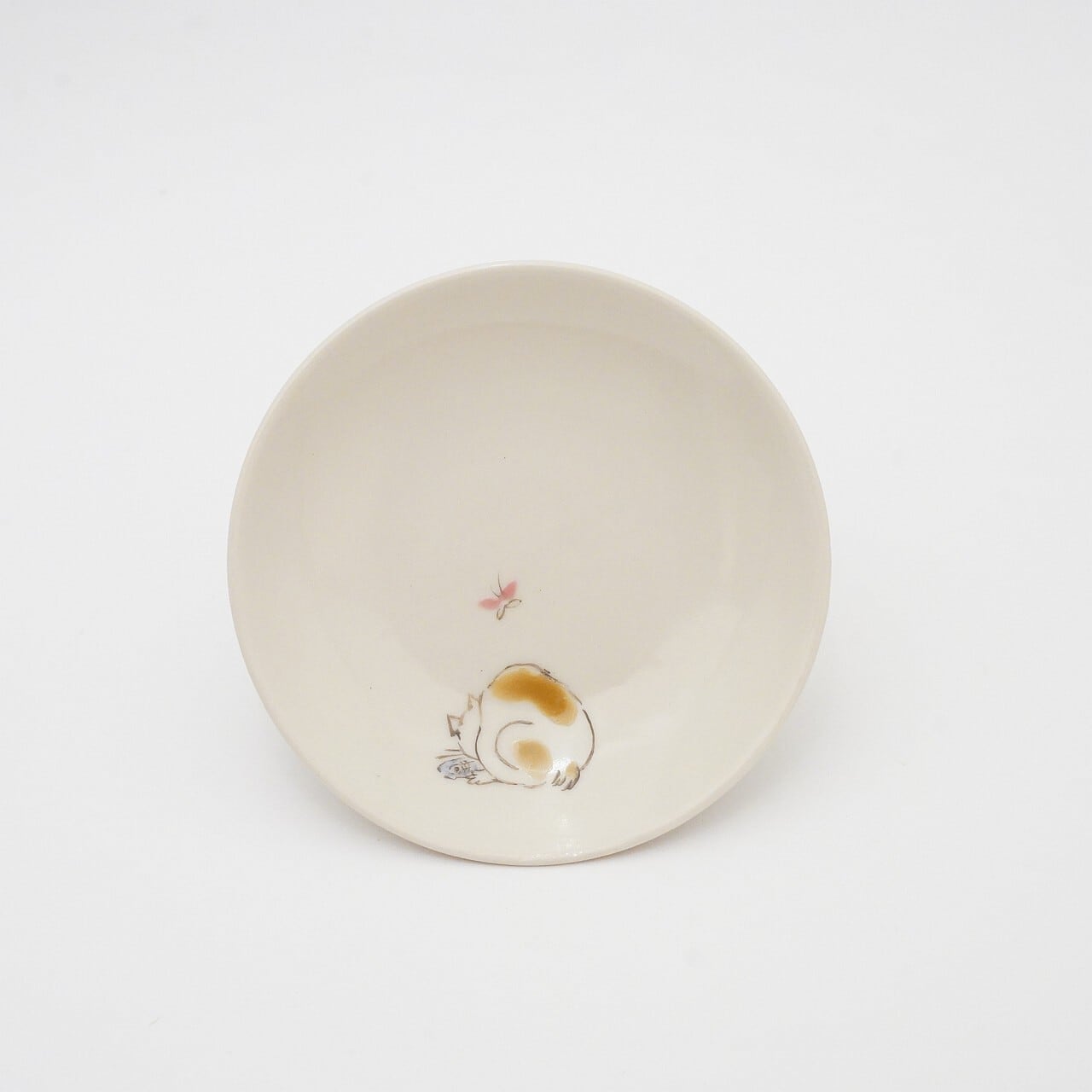 【陶彩工房Canoe】3.5寸丸皿 歌川国芳 猫 2