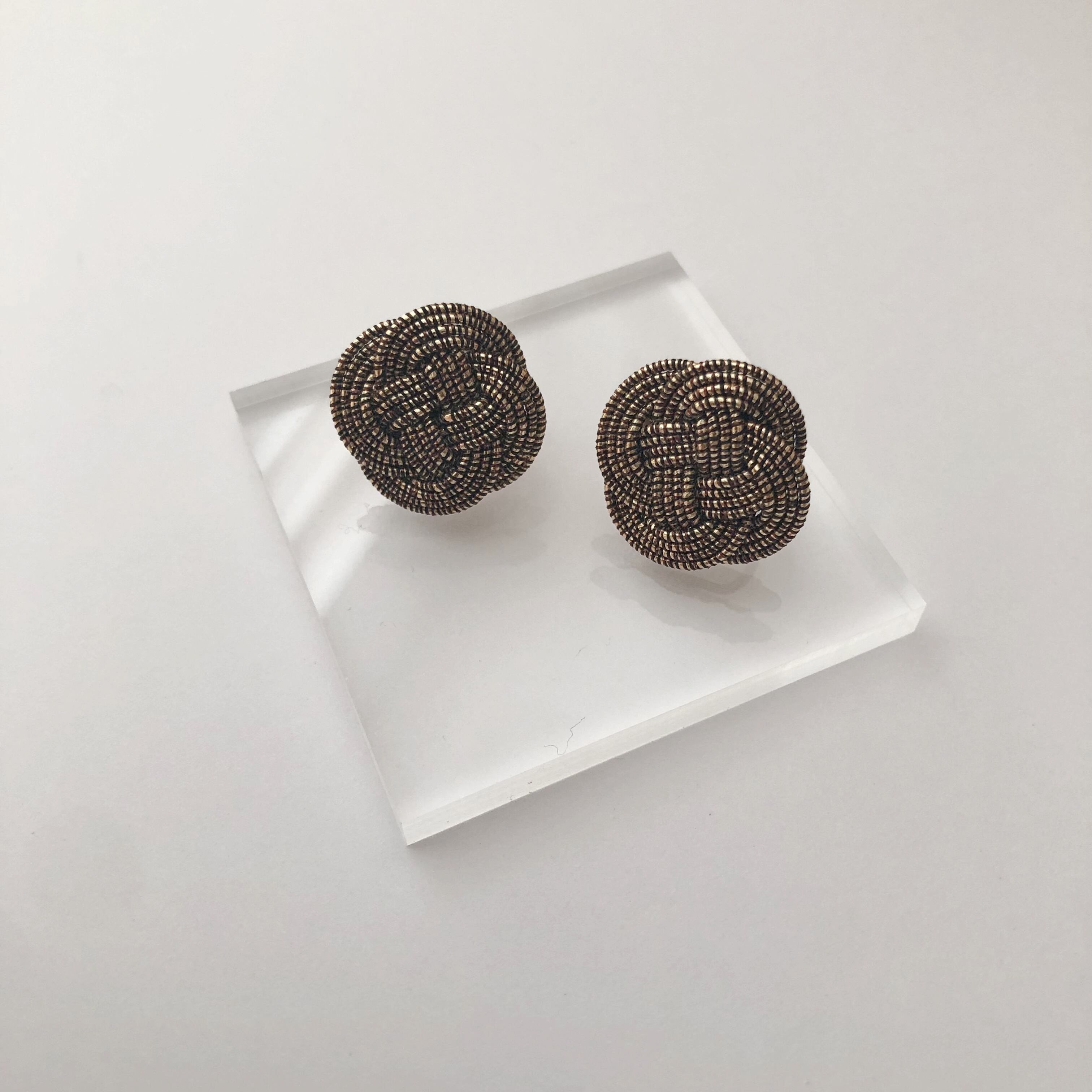 Pierce&Earring - Nanohana(アイボリーブラック)