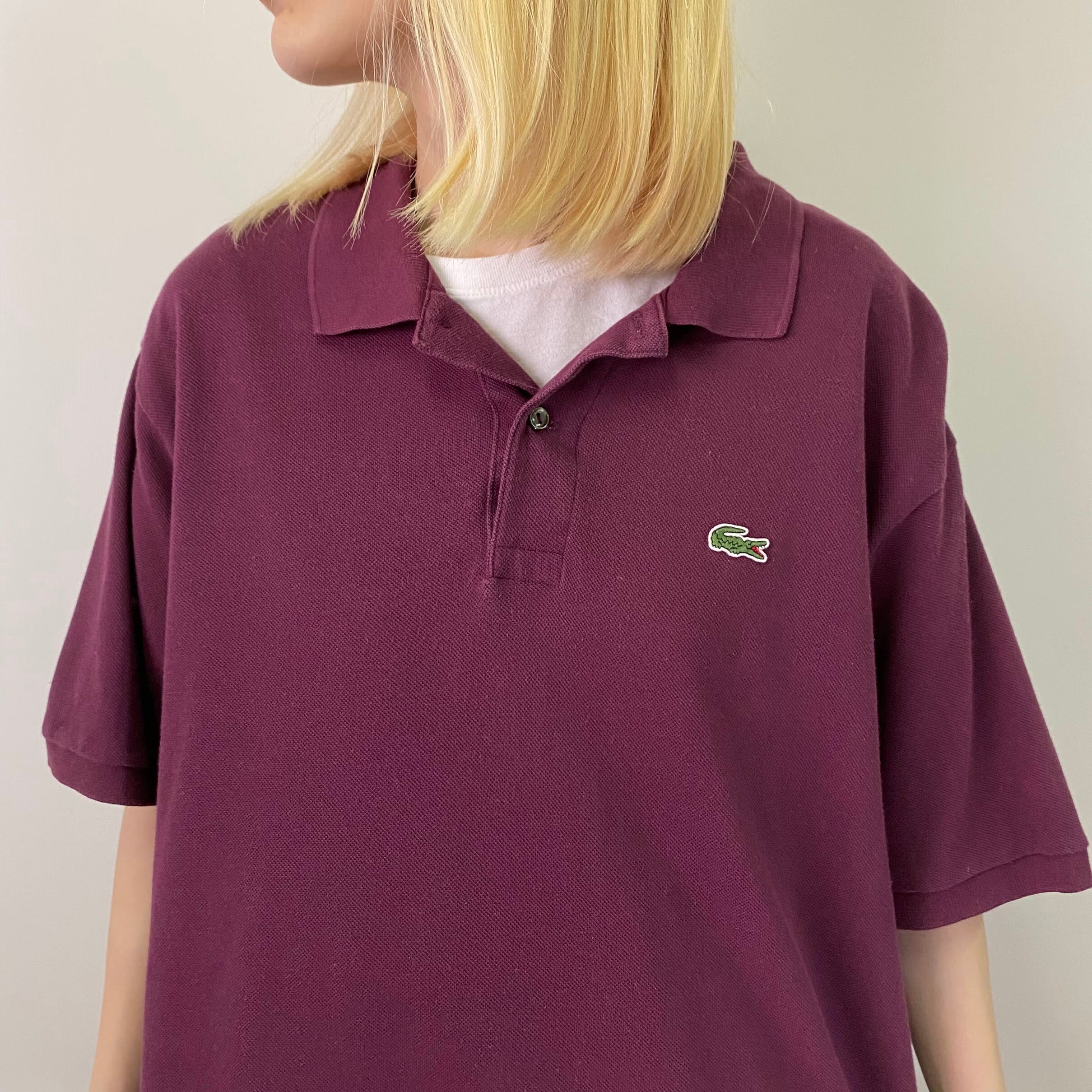 90年代 Lacoste フレンチラコステ ポロシャツ サイズ6 メンズxl相当 古着 90s ヴィンテージ ビンテージ ワインレッド ポロシャツ Cave 古着屋 公式 古着通販サイト