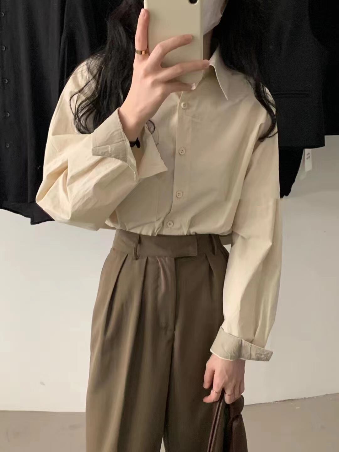 配色カフス シャツ AJ2085-503