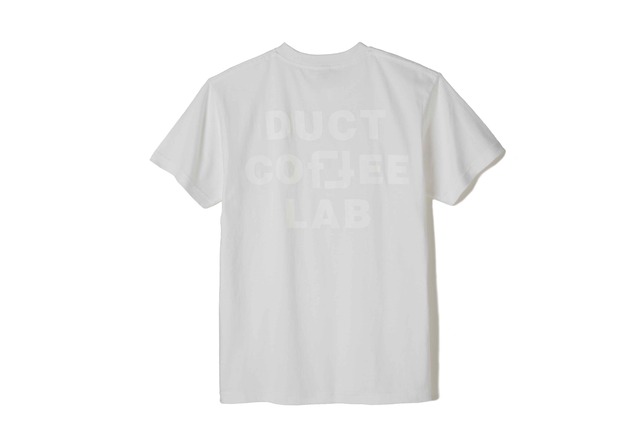 DUCT COFFEE LAB オリジナルロゴTシャツ　ホワイト×ホワイト