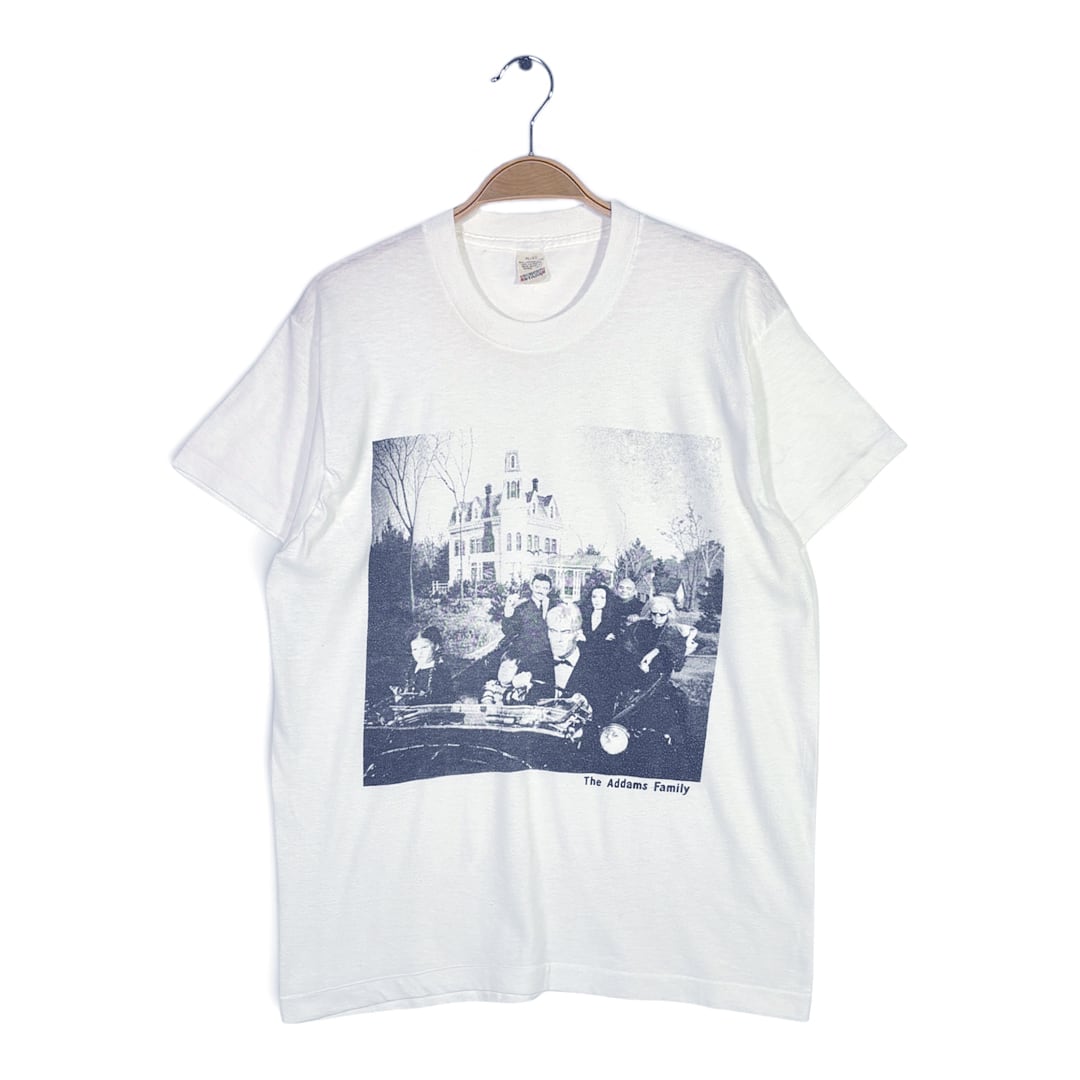 90s アダムスファミリー カナダ製 ヴィンテージ Tシャツ 映画 ムービーT ADDAMS FAMILY シングルステッチ スクリーンスターズ メンズXL 古着 BA0022