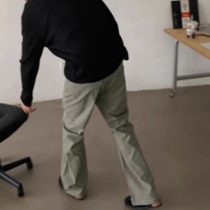 ウォッシュドストレートシンプルパンツ　0885